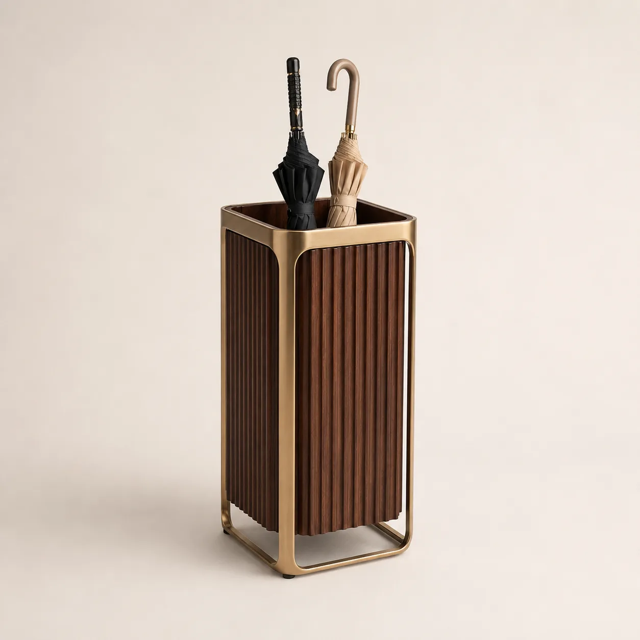 Slatted Teak Umbrella Stand