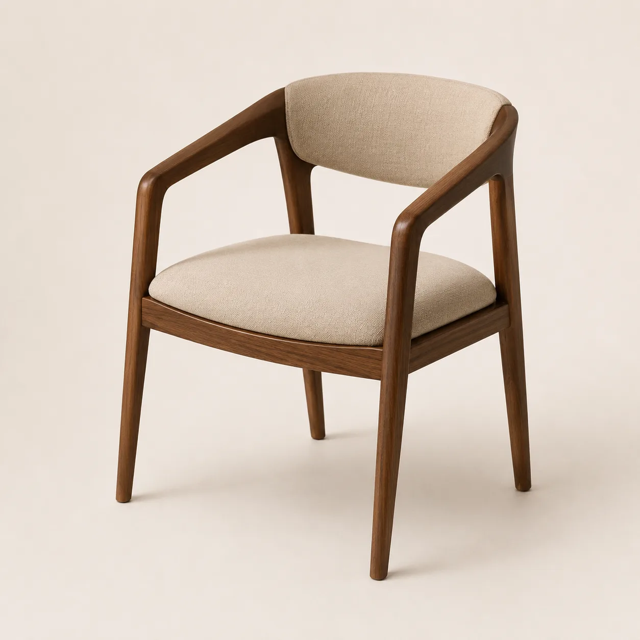 Wraparound Teak Dining Armchair