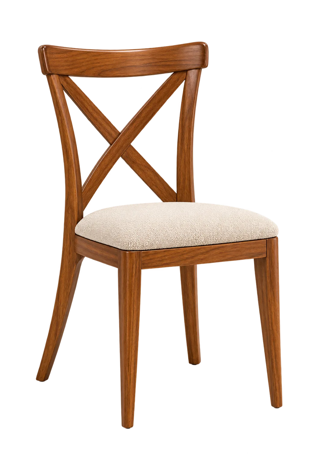 Modern Teak Dining Chair - Java Cross-Back