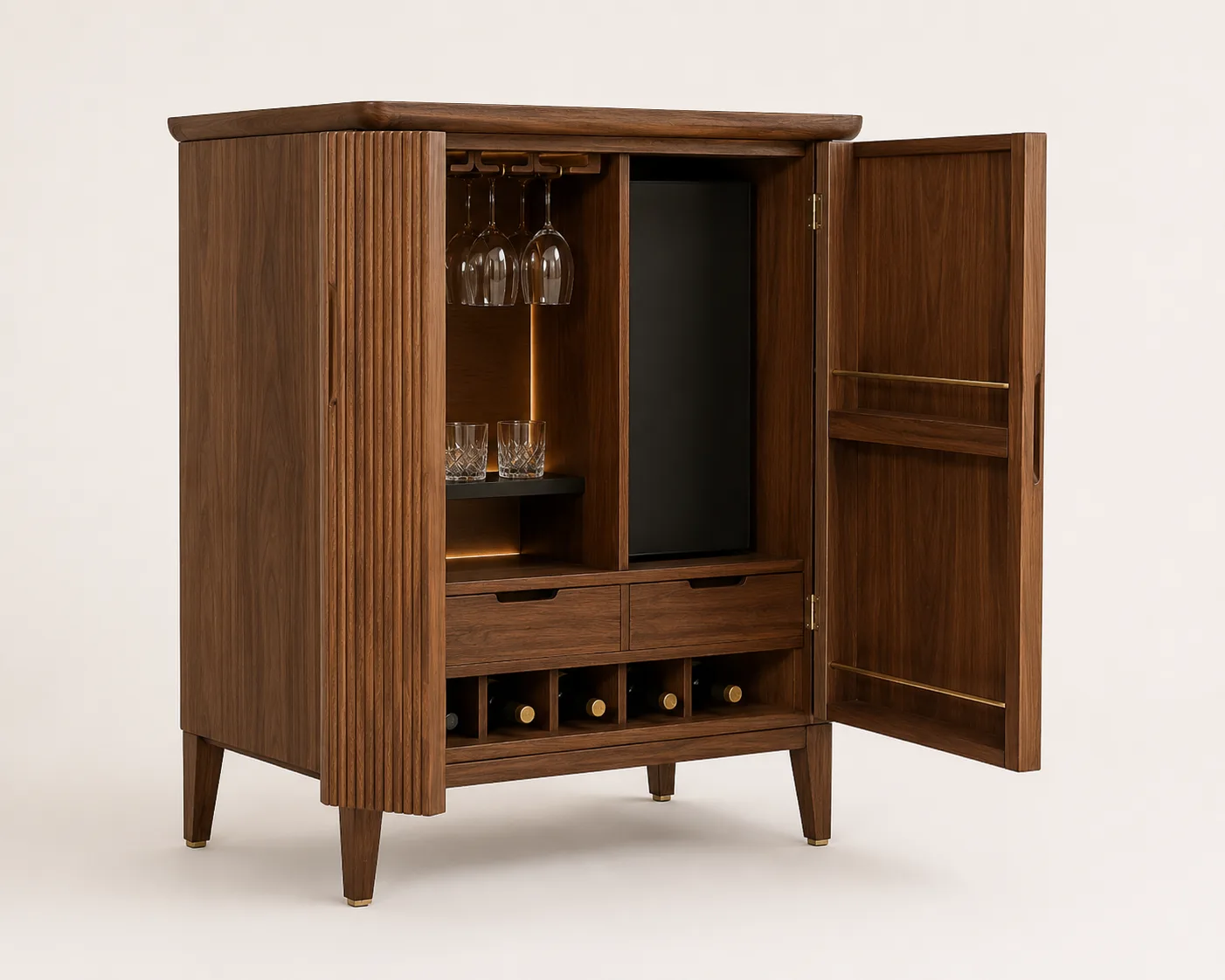 Modern Teak Minibar Cabinet - Java Hotel Suite